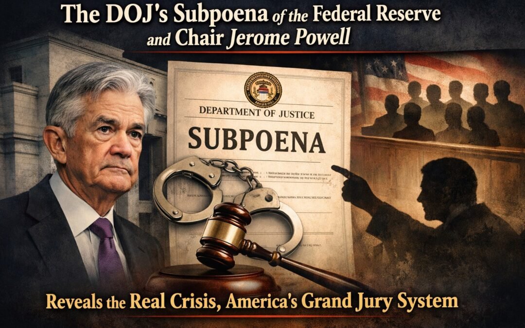 The DOJ’s Subpoena of the Federal Reserve and Chair Jerome PowellReveals the Real Crisis, America’s Grand Jury System